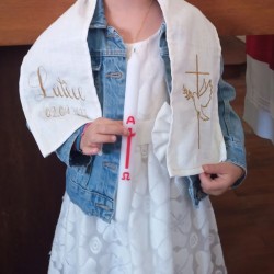 Etoles de baptême, communion...